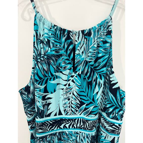 New dressbarn Roz and Ali Halter Long Maxi Dress 18 W Stretch Summer Easter - Picture 3 of 7